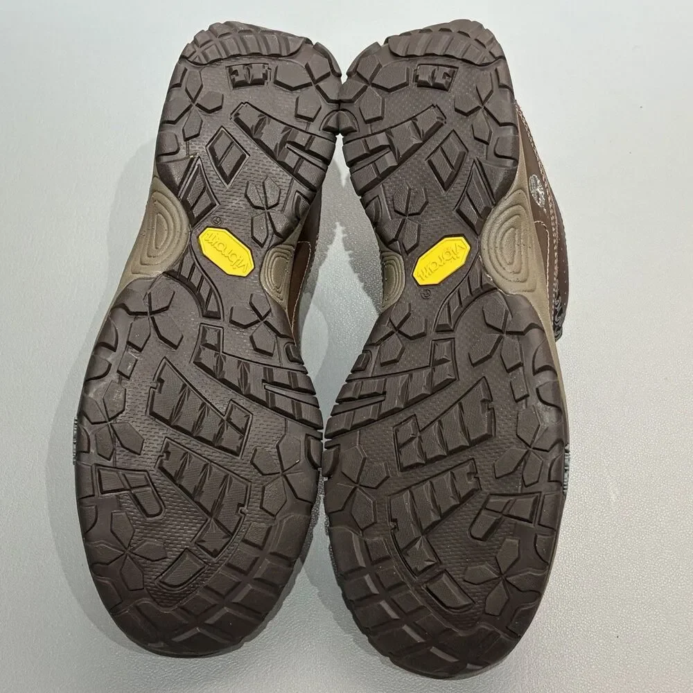 Timberland Women’s 9M Lionshead Brown Leather Low Hiker Trail Sneaker Vibram